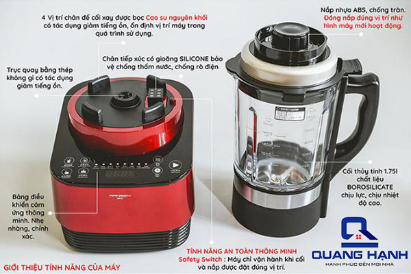 Cấu tạo chi tiết máy làm sữa hạt Ranbem 735h