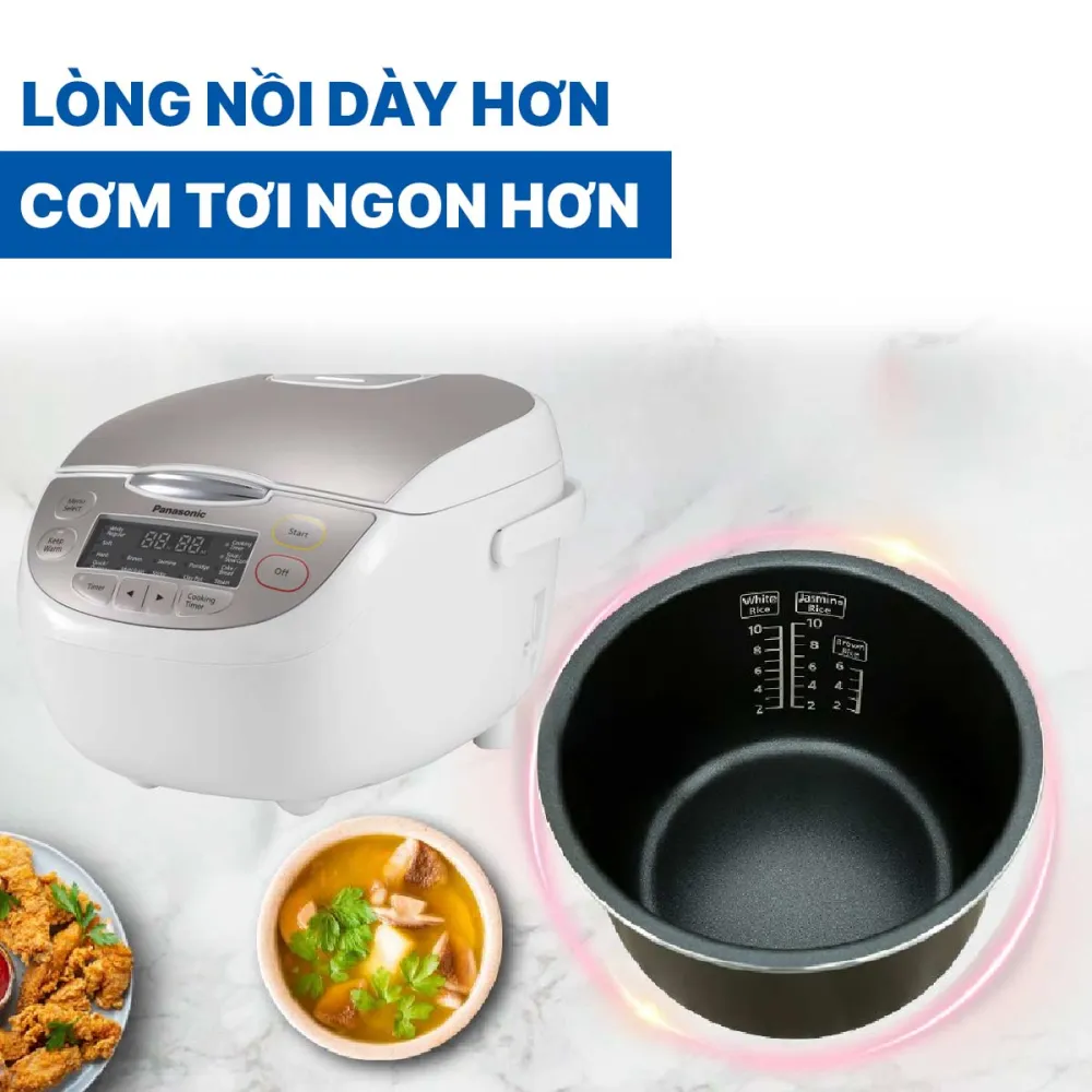 Nồi cơm điện tử Panasonic 1.8 lít SR-CP188NRAM