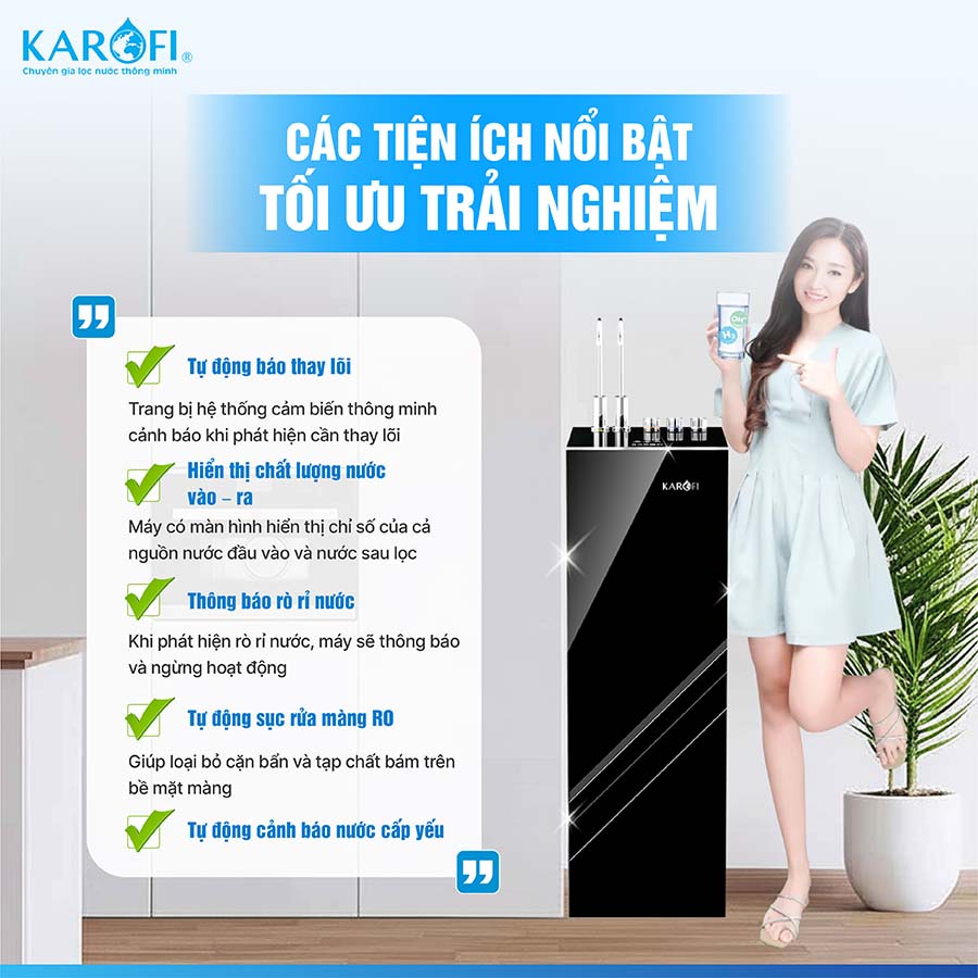 Máy lọc nước nóng lạnh Karofi KAD-L82