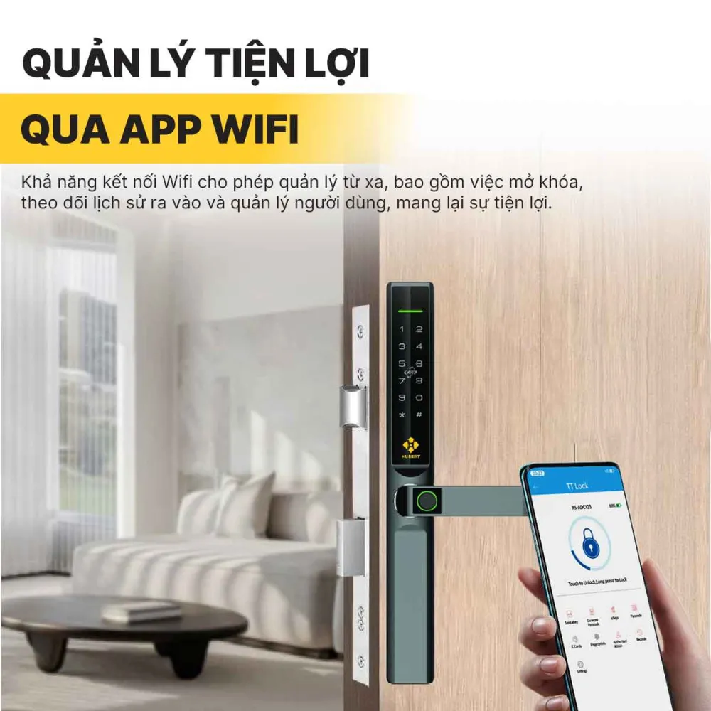 KHÓA CỬA ĐIỆN TỬ HUBERT HB CN68
