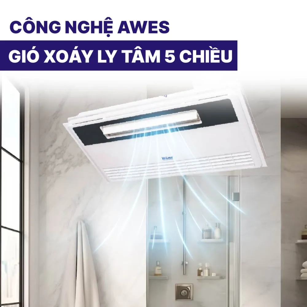 Quạt mát âm trần điều khiển Hans H20R