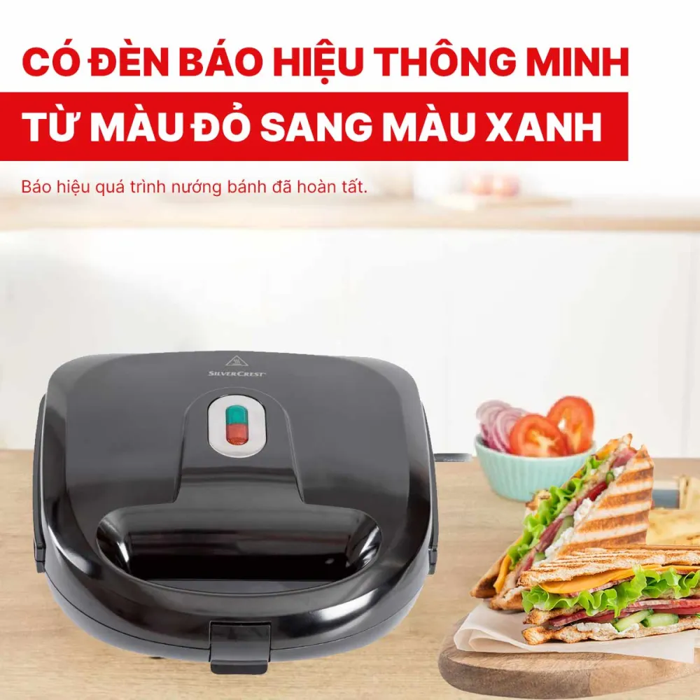 Máy nướng bánh mì sandwich Silvercrest SSWM 700B1