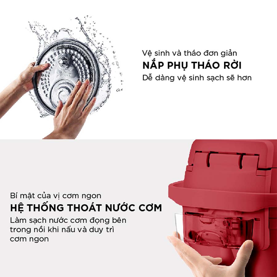 Nồi cơm điện Cuckoo CR-1021 dung tích 1.8 lít (Màu đỏ)