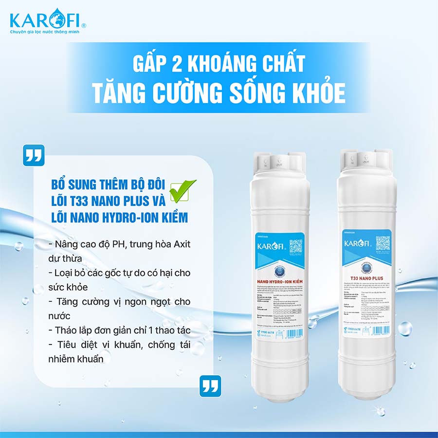 Máy lọc nước nóng lạnh Karofi KAD-L82