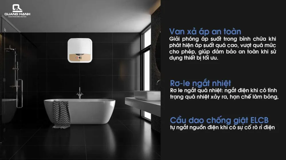 Máy nước nóng Ariston AN2 30 RS 2.5 FE tích hợp nhiều tính năng an toàn