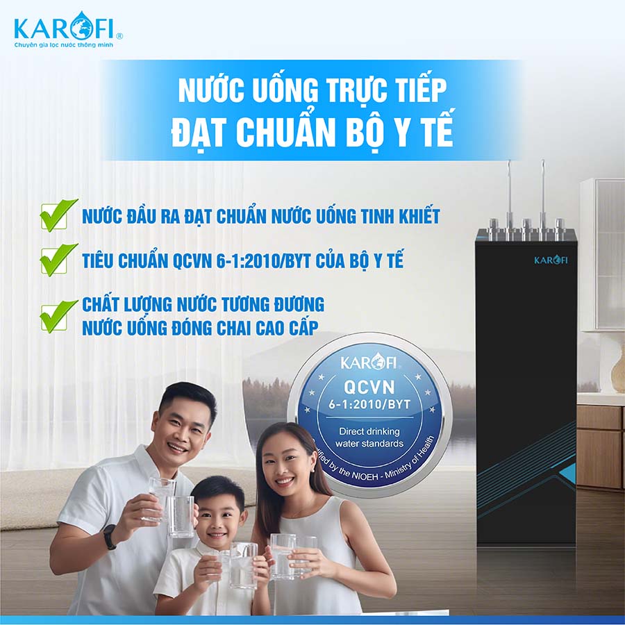 Máy lọc nước nóng lạnh Karofi KAD-L68