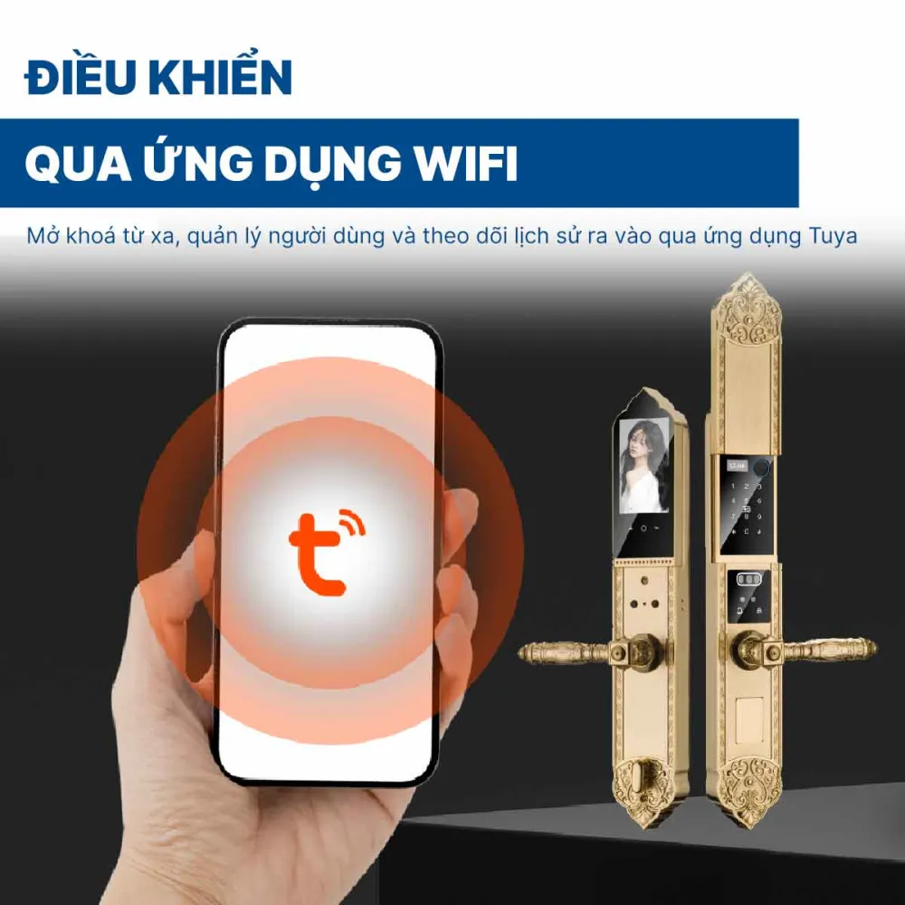 Khoá điện tử Hyundai HY-SLC8817 Gold