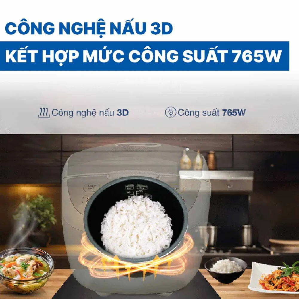 Nồi cơm điện tử Panasonic 1.8 lít SR-CP188NRAM