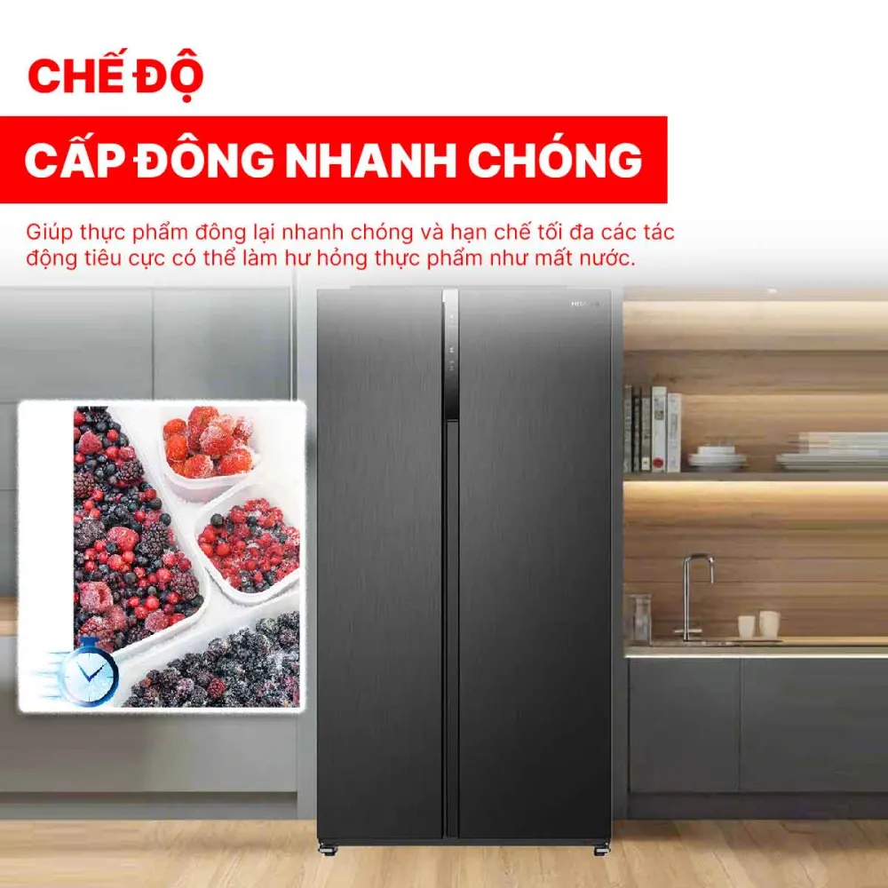Tủ lạnh Side by Side Hitachi Inverter 525 lít HRSN9552DDXVN