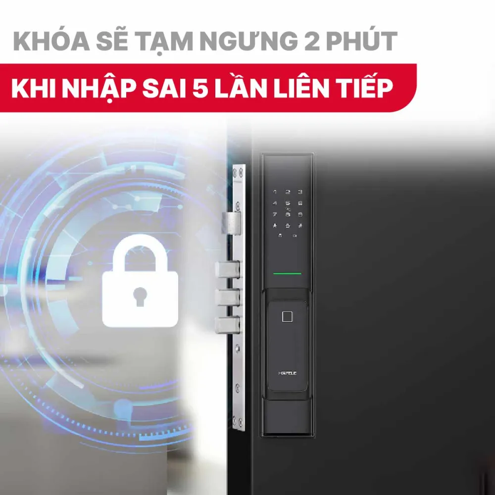 Khóa điện tử Hafele PP8100 912.20.286 Màu đen