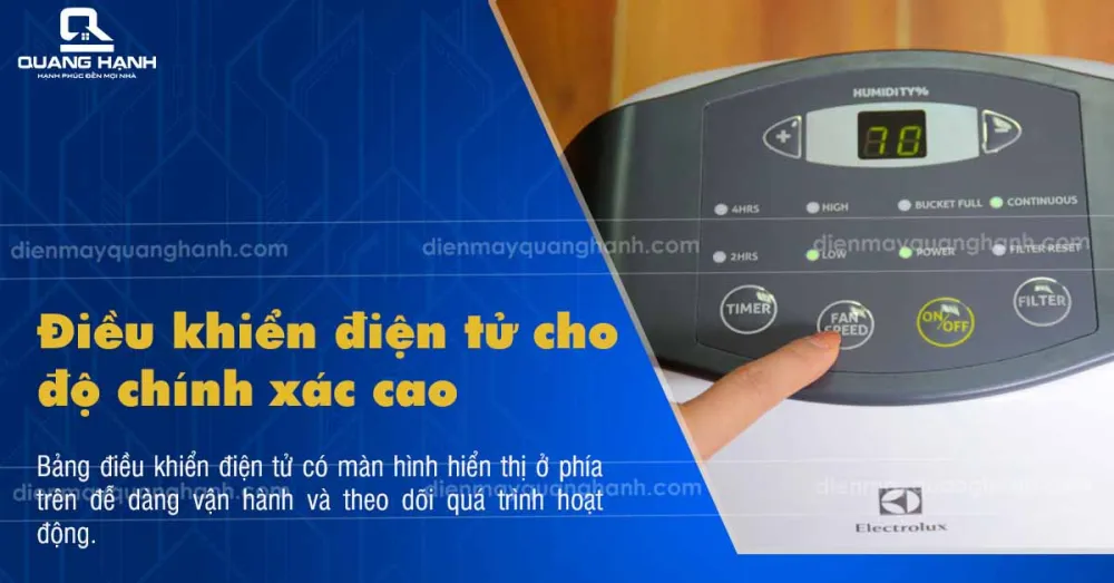 EDH16SDAW hiện đại với thiết kế màn hình, nút bấm điện tử
