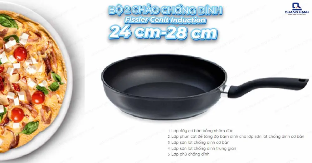 Bộ 2 chảo chống dính Fissler Cenit Induction (24cm/ 28cm)