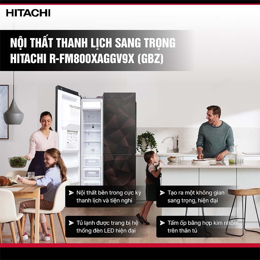 Tủ lạnh Hitachi Inverter R-FM800XAGGV9X GBZ