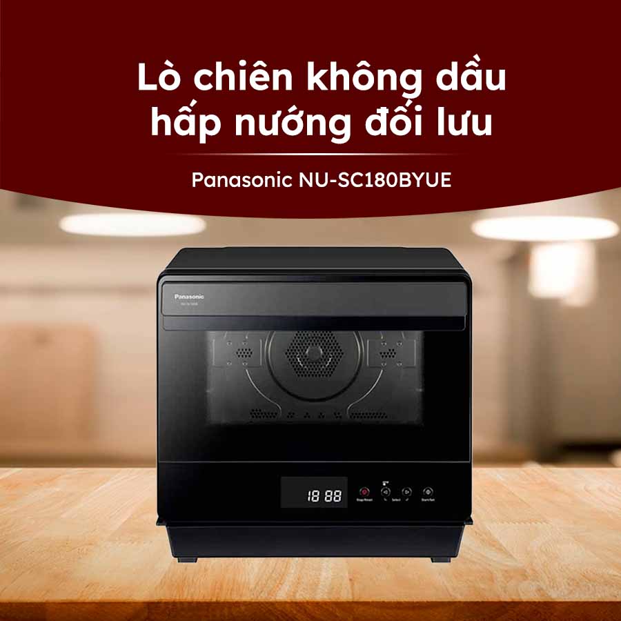 Lò chiên không dầu hấp nướng đối lưu Panasonic NU-SC180BYUE thiết kế sang trọng