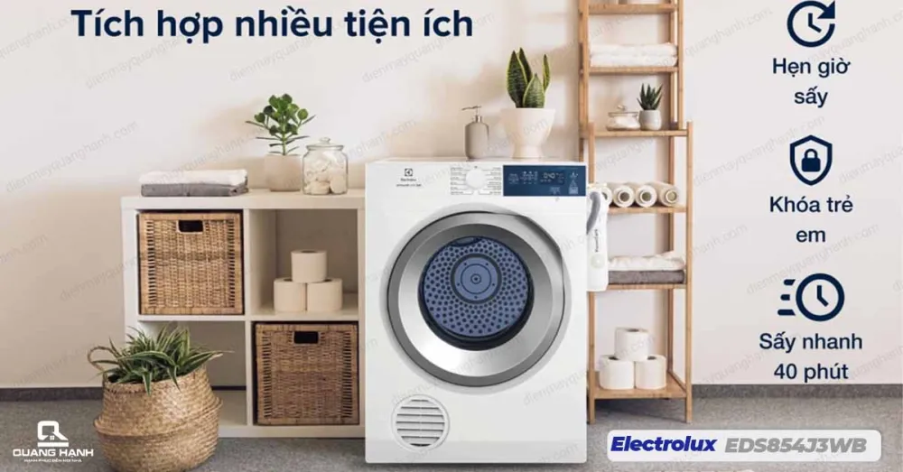Máy sấy quần áo Electrolux 8.5 kg EDS854J3WB