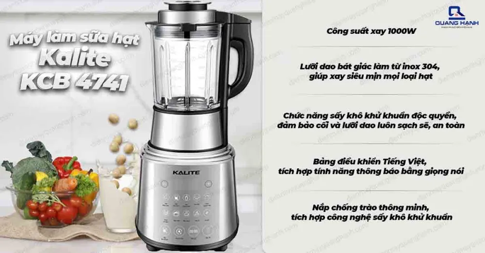 Thông số kỹ thuật máy làm sữa hạt Kalite KCB4741