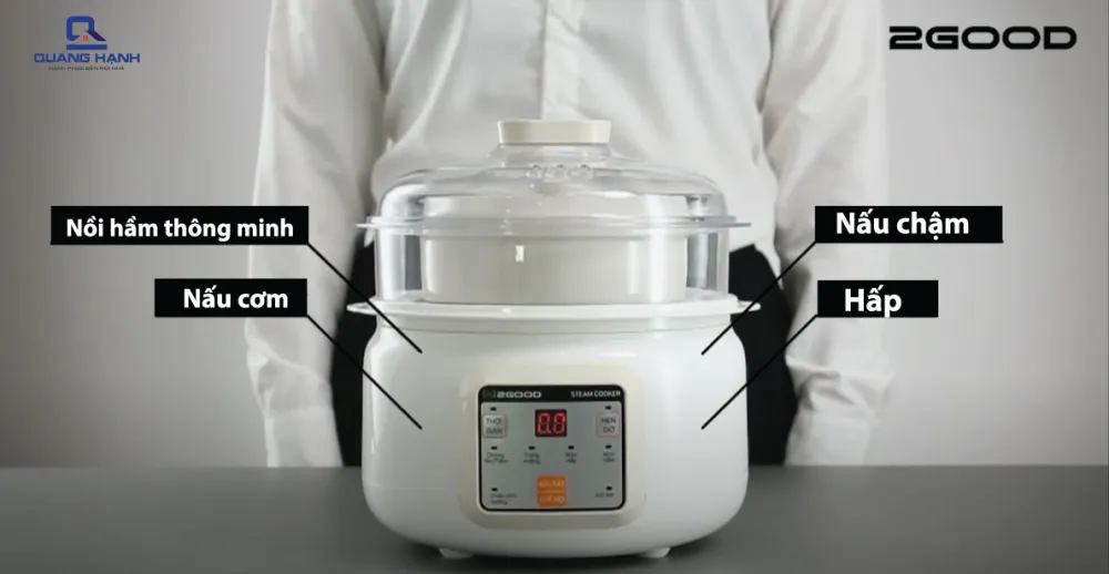 Nồi hầm chậm và cách thủy 2GOOD A600 đa chức năng