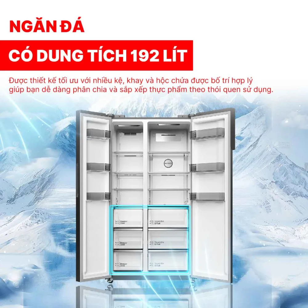 Tủ lạnh Side by Side Hitachi Inverter 525 lít HRSN9552DDXVN