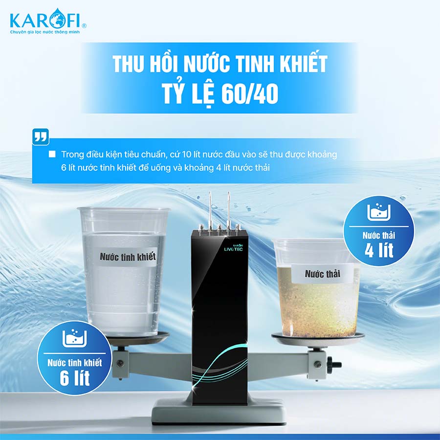 Máy lọc nước nóng lạnh Karofi Livotec 612