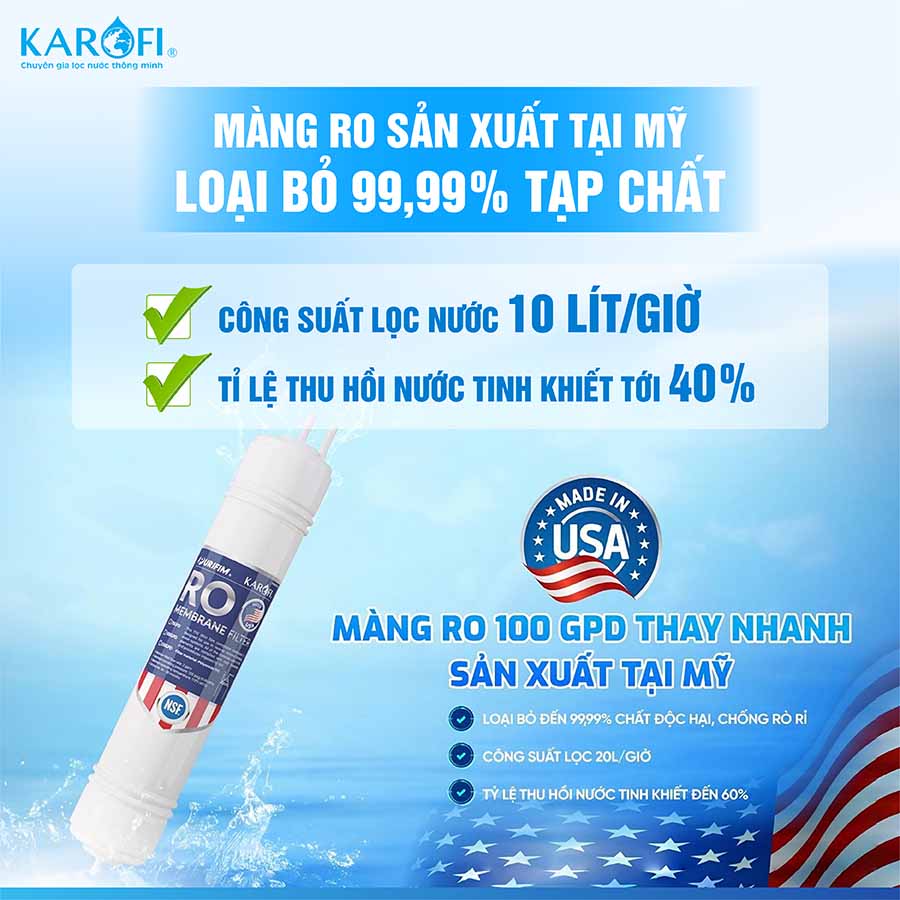 Máy lọc nước nóng lạnh Karofi KAD-L68