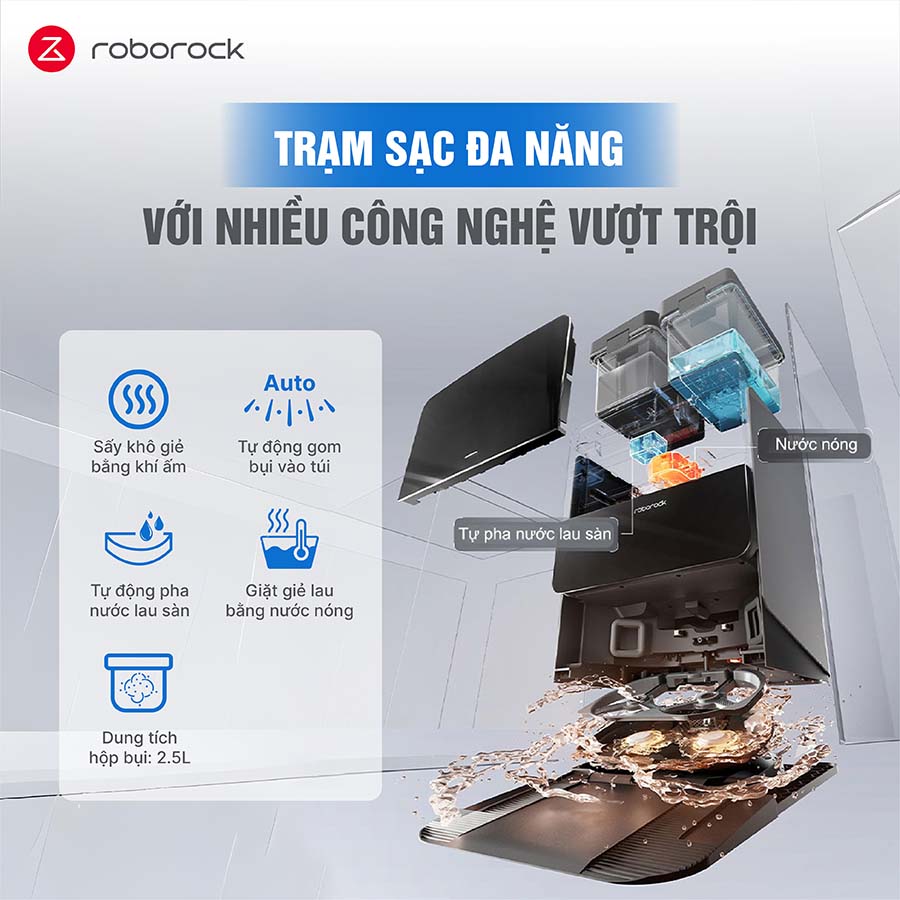 Robot hút bụi lau nhà Roborock Saros 10R
