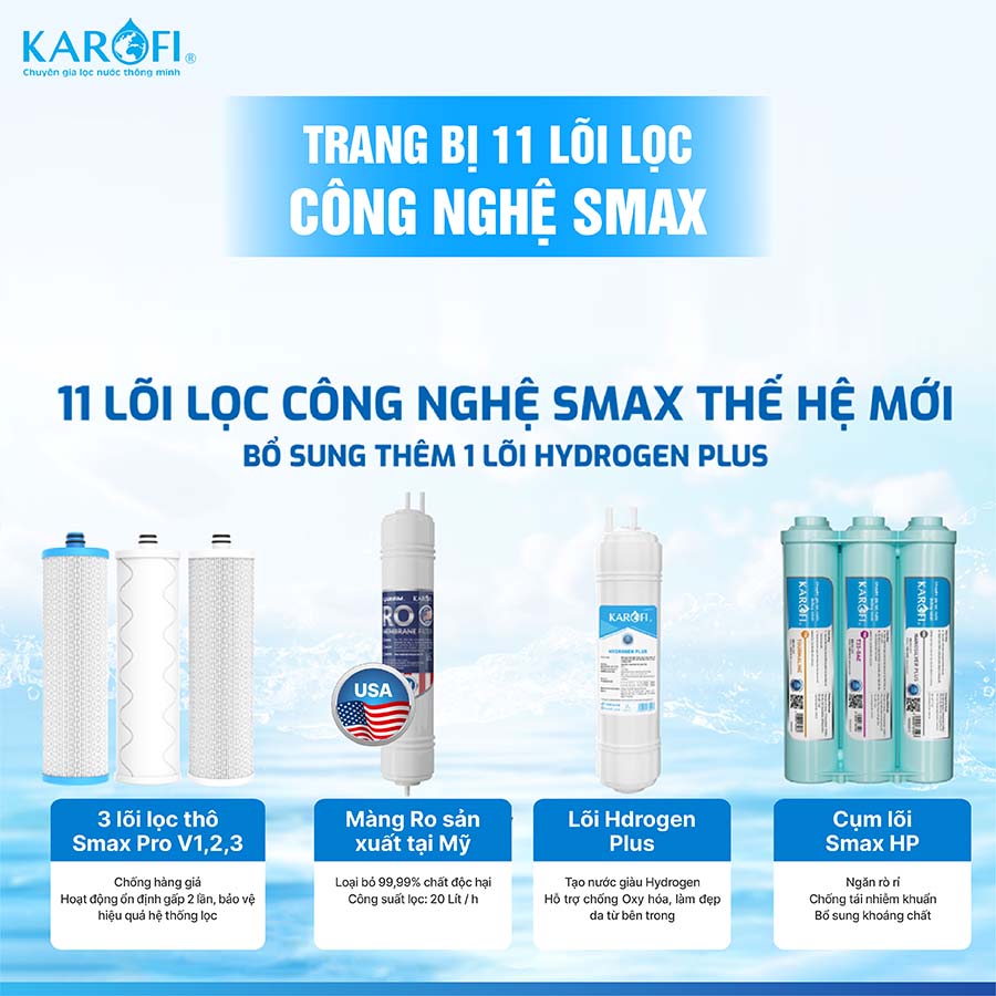 Máy lọc nước nóng lạnh Karofi KAD-D66S