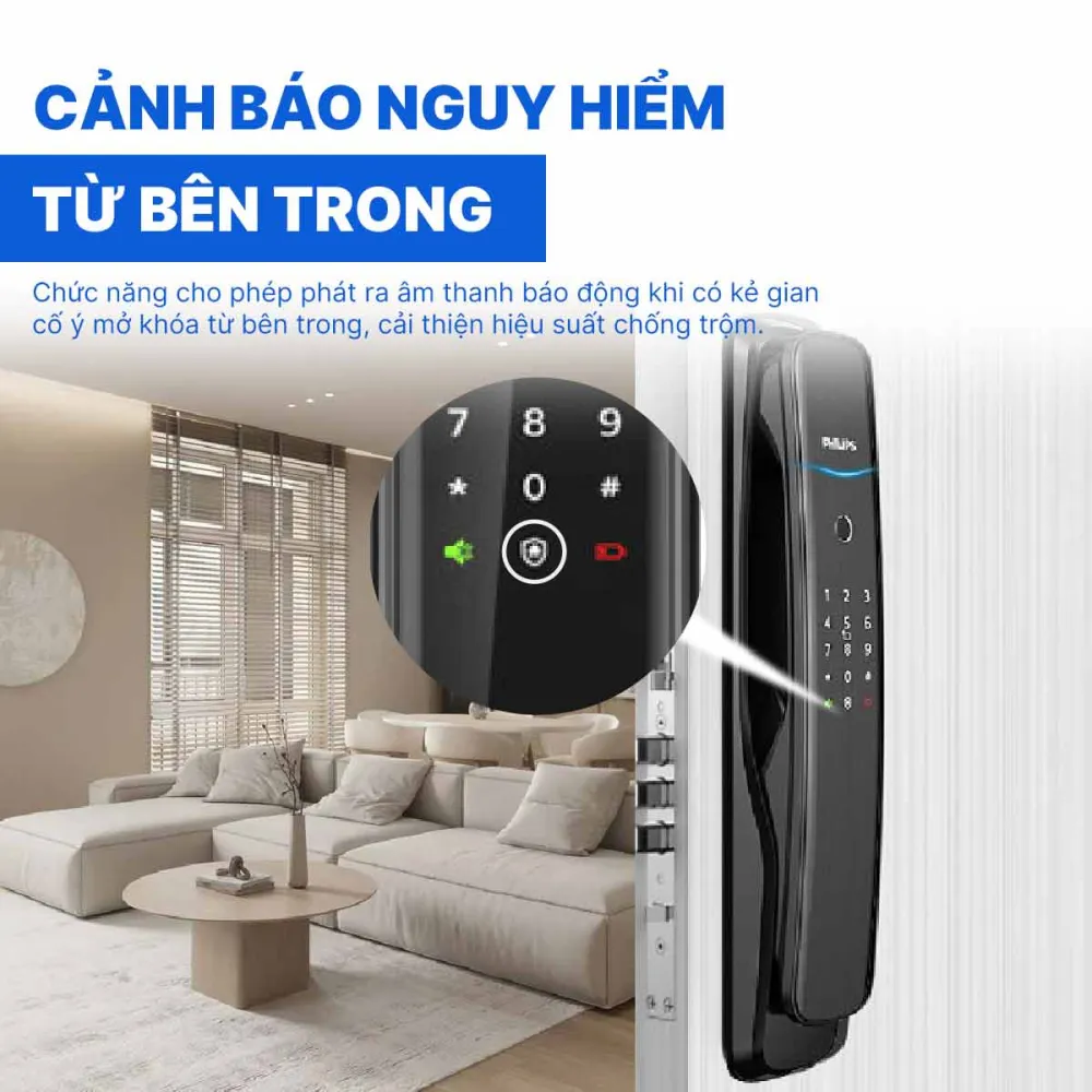 Khóa cửa vân tay cao cấp Philips DDL702E-5HWS