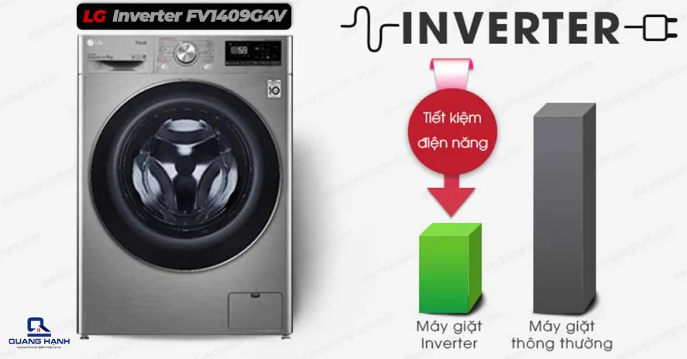 Máy giặt sấy LG Inverter 9 kg FV1409G4V