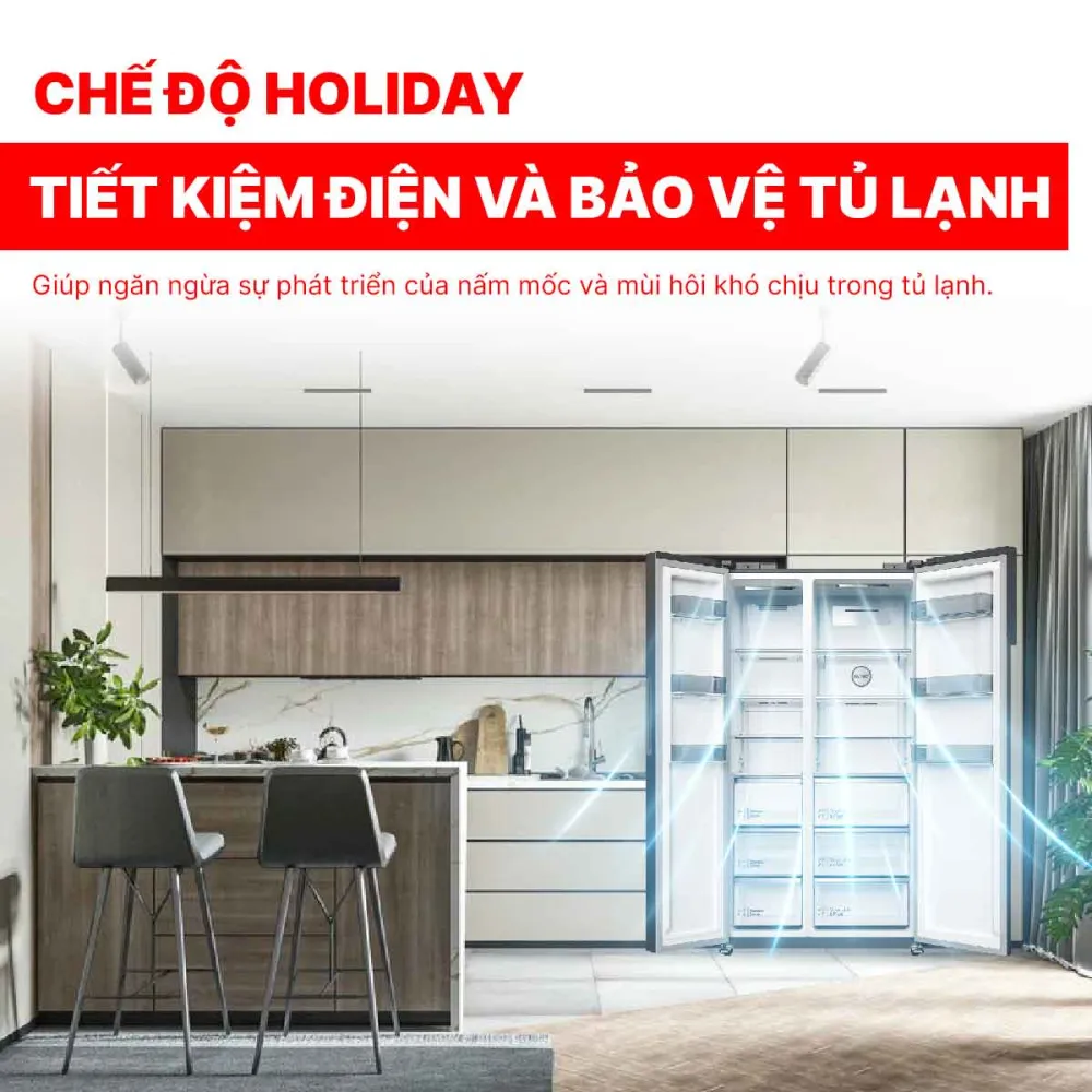 Tủ lạnh Side by Side Hitachi Inverter 525 lít HRSN9552DDXVN