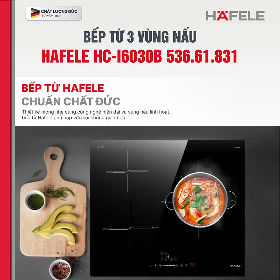 Bếp Từ 3 Vùng Nấu Hafele HC-I6030B 536.61.831