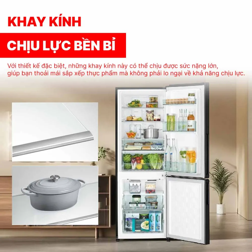 Tủ lạnh Hitachi Inverter 275 Lít R-B330PGV8 BBK