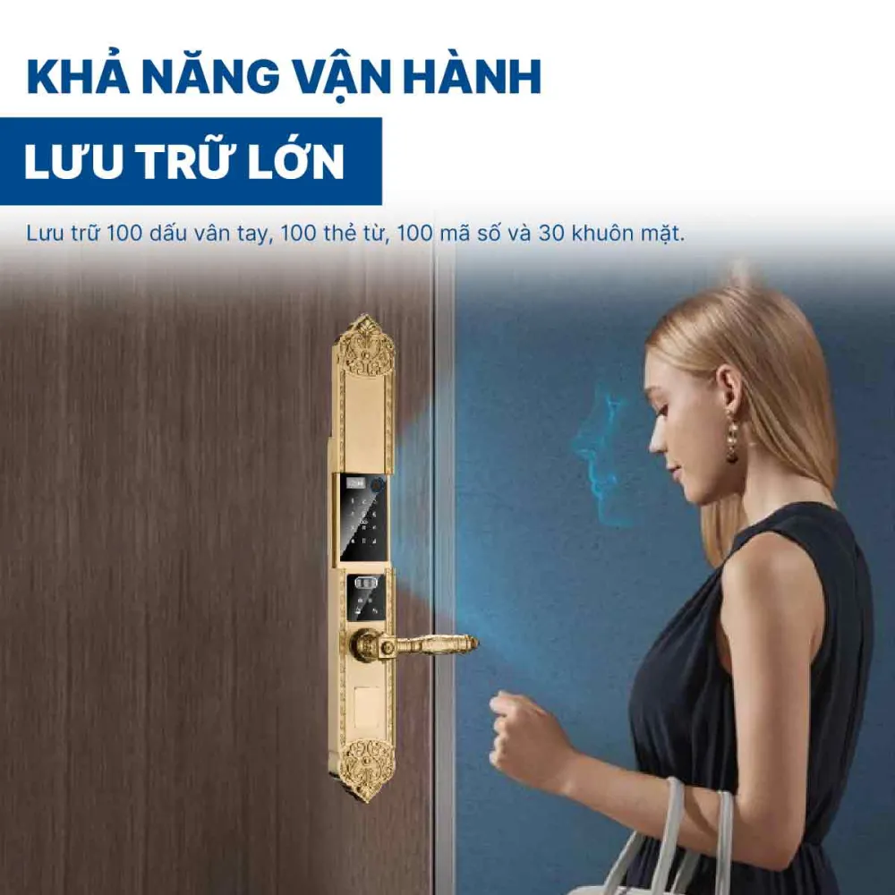 Khoá điện tử Hyundai HY-SLC8817 Gold