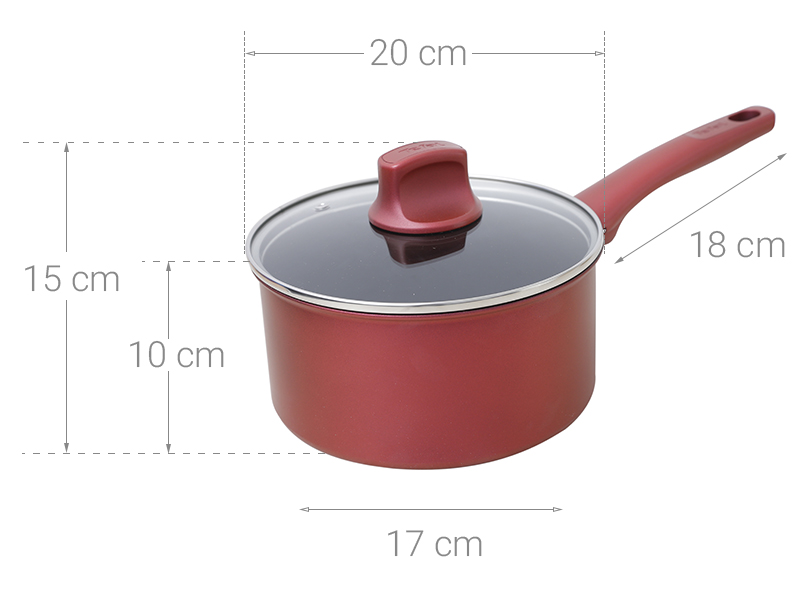 Quánh Tefal Character C6822472 20cm nắp kính