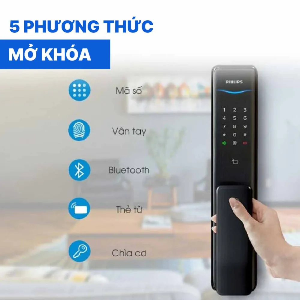 Khóa cửa vân tay cao cấp Philips Alpha