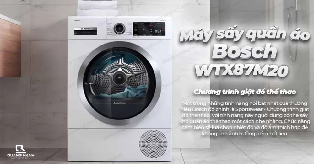 Máy sấy quần áo Bosch WTX87M20