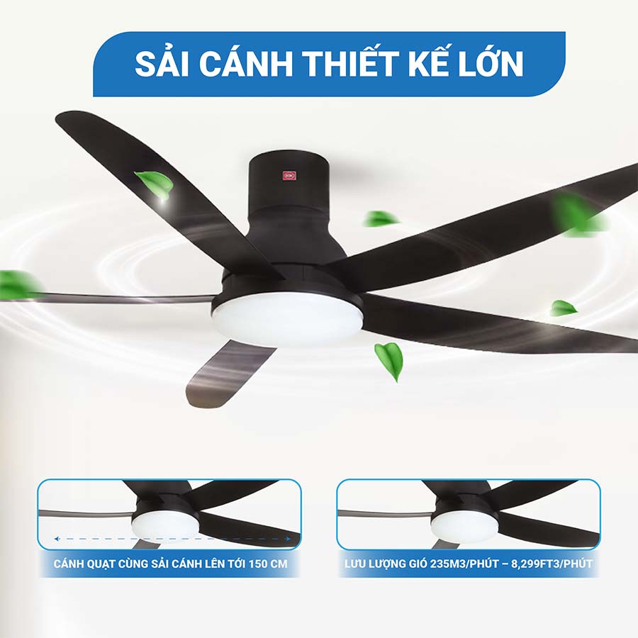 Quạt trần KDK U60FW 5 cánh