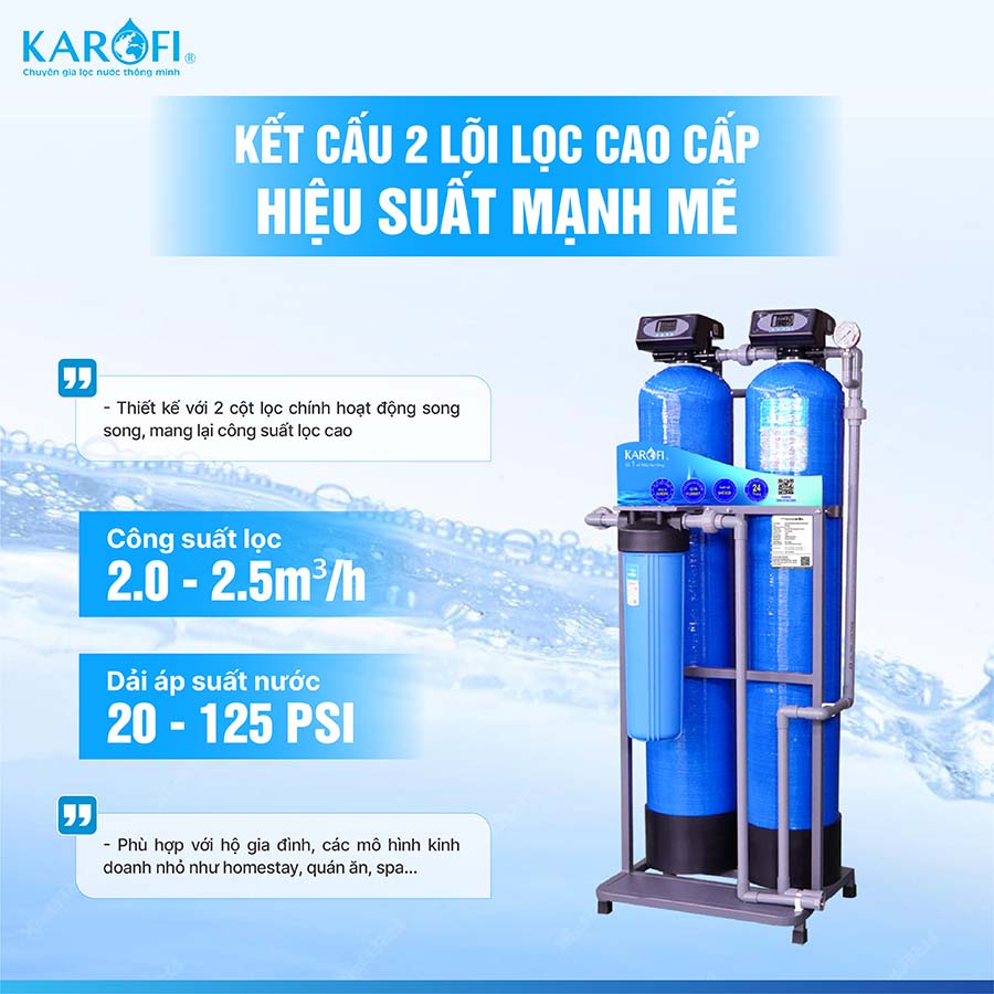 Máy lọc nước tổng đầu nguồn Karofi KTF-222C