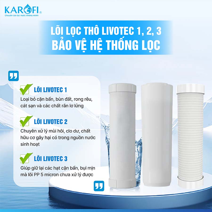 Máy lọc nước nóng lạnh Karofi Livotec 630