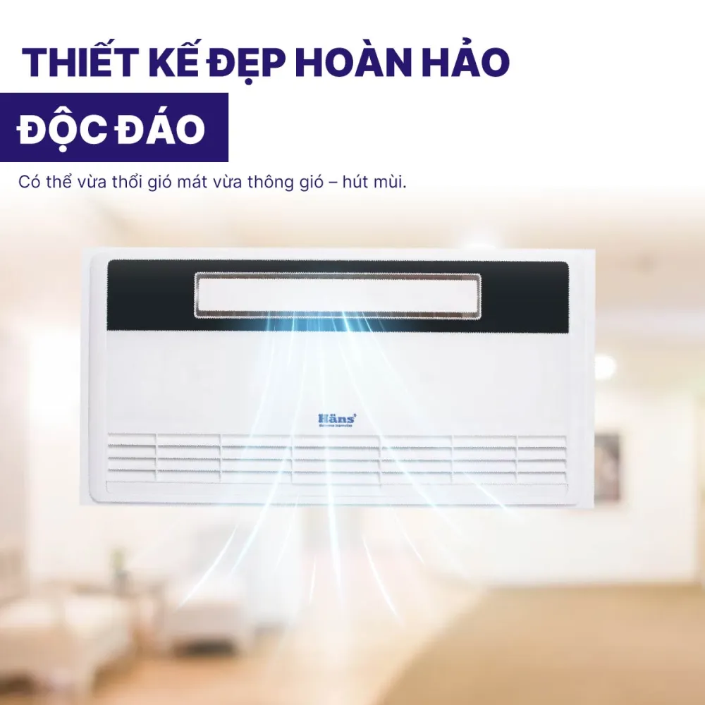 Quạt mát âm trần điều khiển Hans H20R