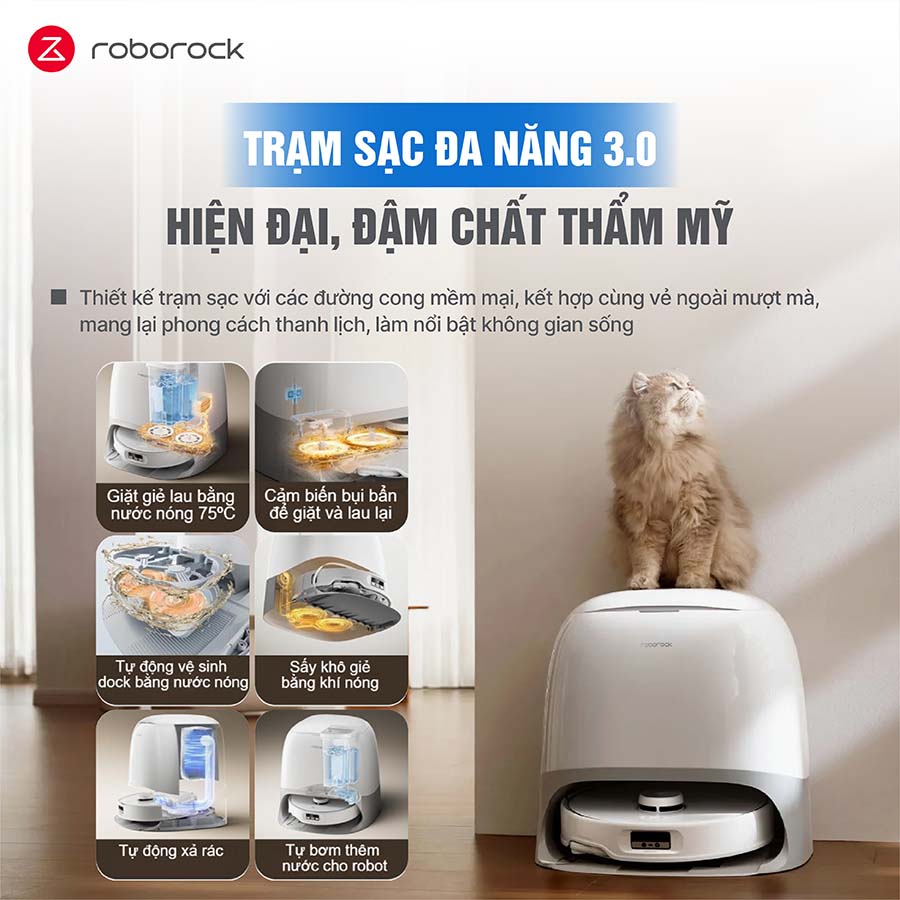 Robot hút bụi Roborock Q Revo CurV