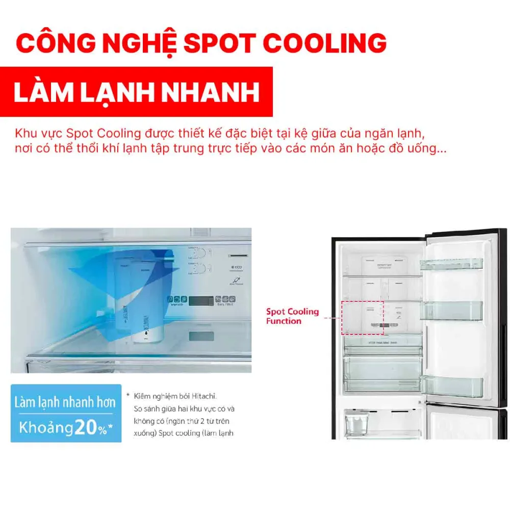 Tủ lạnh Hitachi Inverter 275 lít R-B330PGV8 BSL