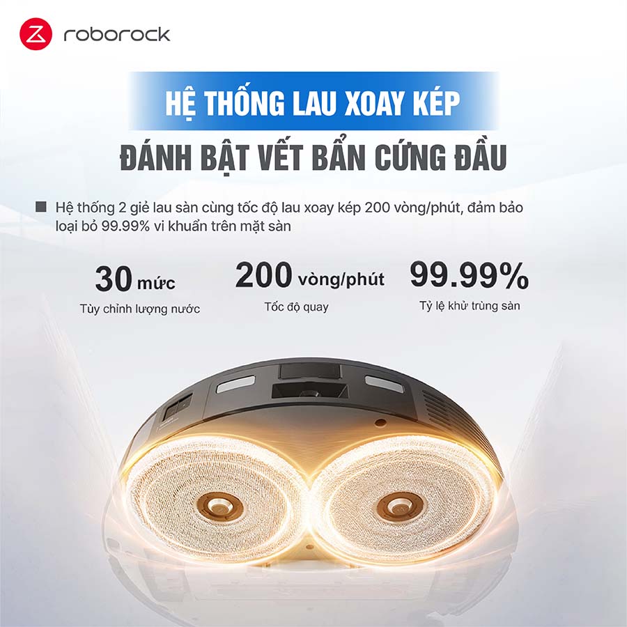 Robot hút bụi lau nhà Roborock Saros 10R