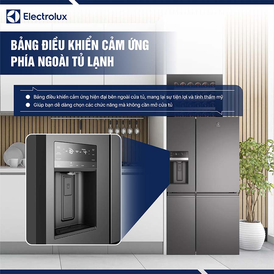 Tủ lạnh Electrolux Inverter 609 Lít EQE6879A-B