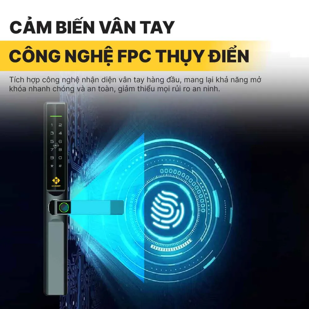 KHÓA CỬA ĐIỆN TỬ HUBERT HB CN68