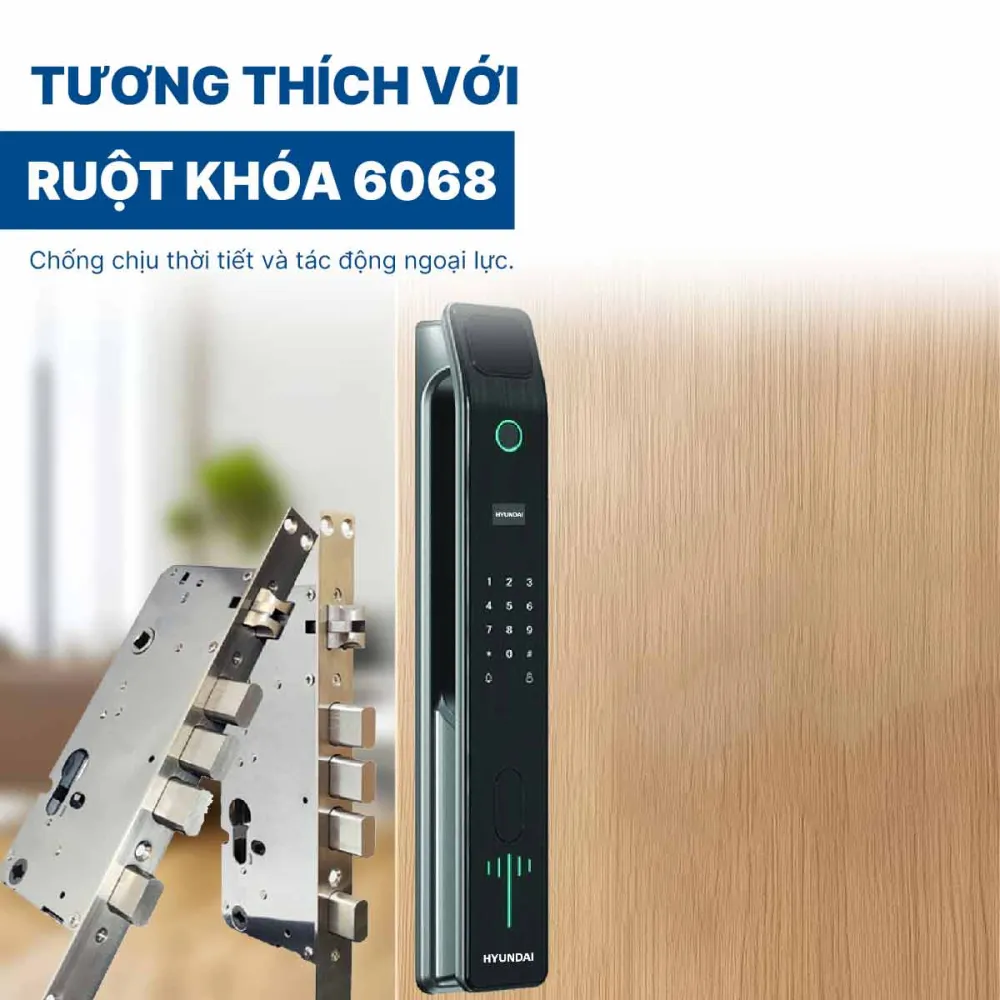 Khoá điện tử Hyundai cửa gỗ HY-SLA808