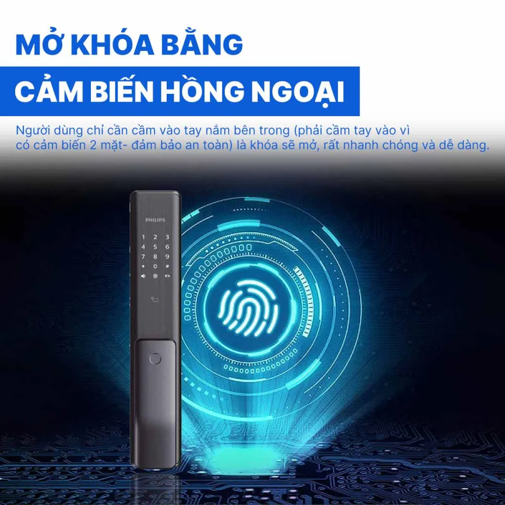 Khóa cửa vân tay cao cấp Philips Alpha