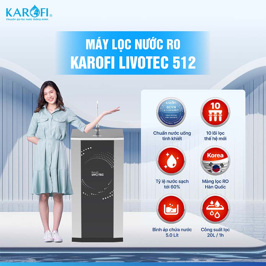 Máy lọc nước Karofi Livotec 512