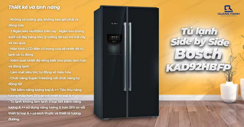 Tủ lạnh Side by Side Bosch KAD92HBFP