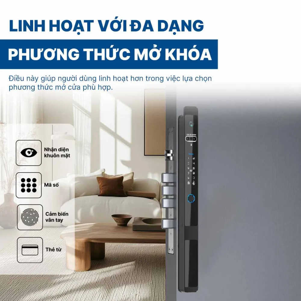 Khoá điện tử Hyundai cửa nhôm HY-SLS005F Black