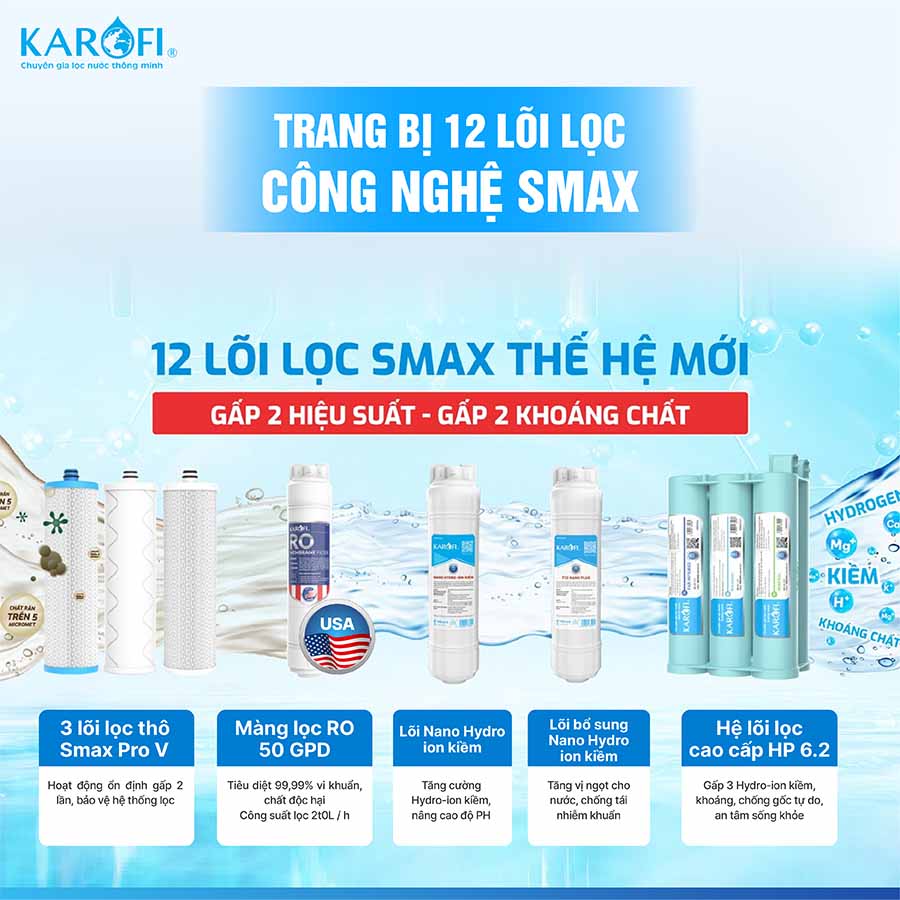 Máy lọc nước nóng lạnh Karofi KAD-L85